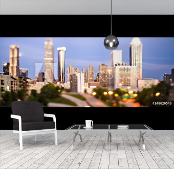 Picture of Atlanta georgia city skyline early morning